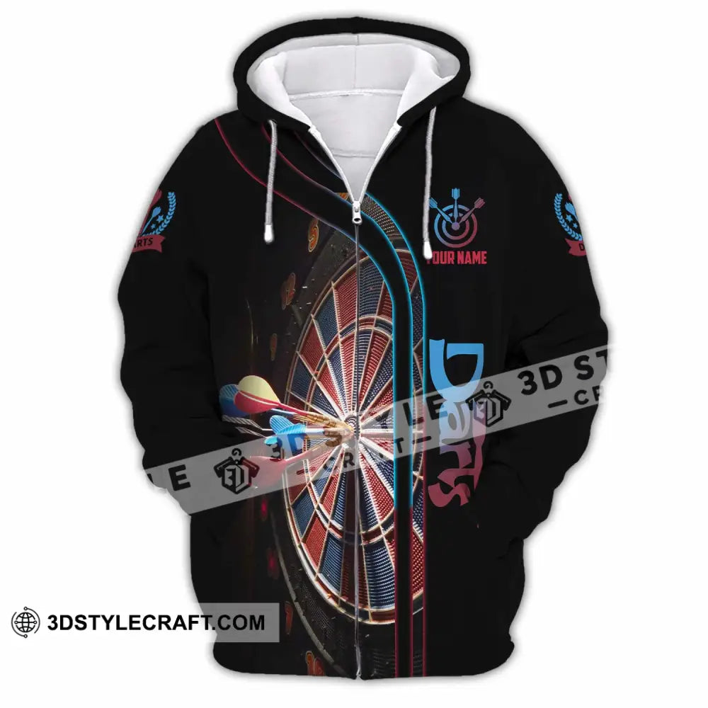 Unisex Shirt - Custom Shirt For Darts Player Zipper Hoodie / S T-shirt