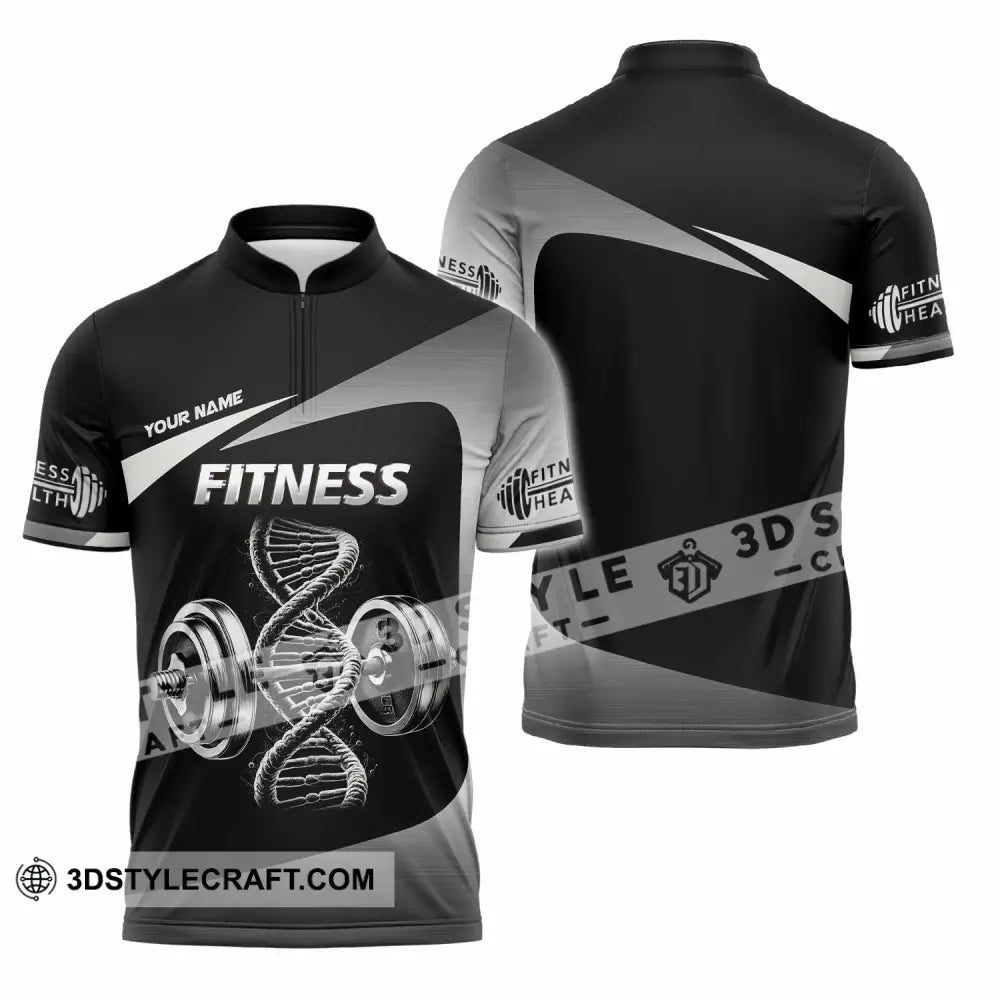 Unisex Shirt - Custom Shirt For Fitness Lover Zipper Polo Shirt / S T-shirt