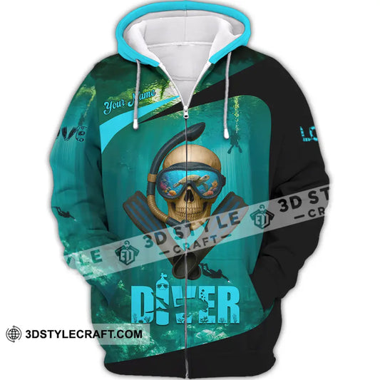 Unisex Shirt - Custom Shirt For Love Diver Zipper Hoodie / S T-shirt