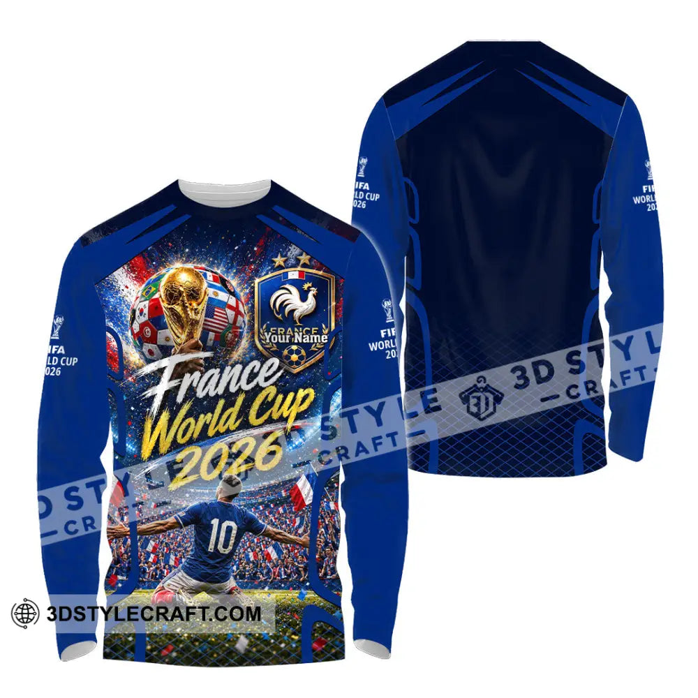 Unisex Shirt - Custom France World Cup 2026 Shirt - Long Sleeve Shirt / S - T-shirt