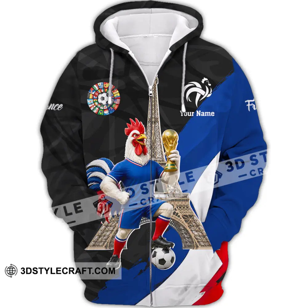 Unisex Shirt - Custom France World Cup 2026 Shirt - Zipper Hoodie / S - T-shirt