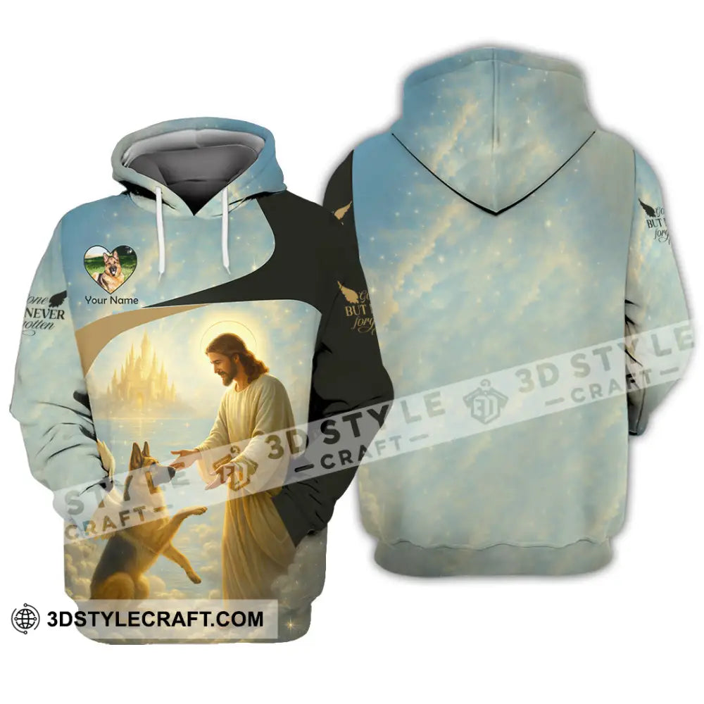 Unisex Shirt - Custom German Shepherd Gone But Never Forgotten Shirt Hoodie / S T-shirt