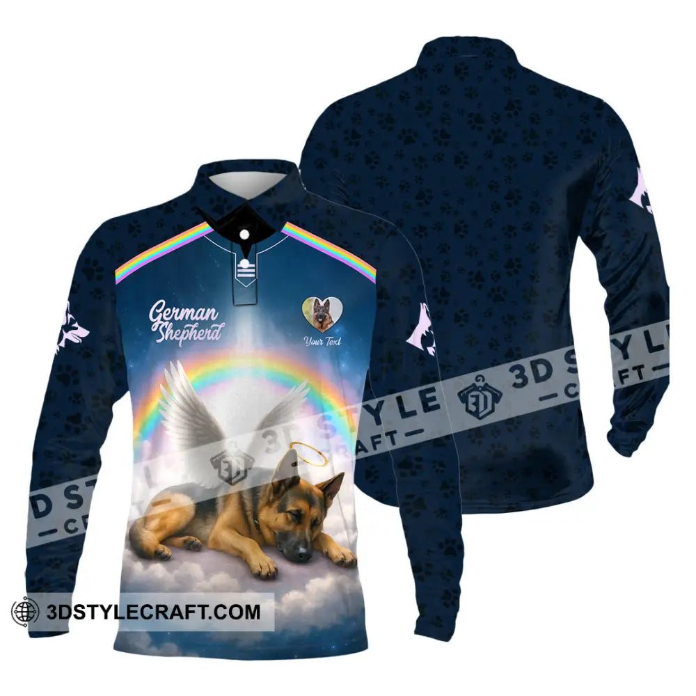 Unisex Shirt - Custom German Shepherd Shirt Long Sleeve Polo / S T-shirt