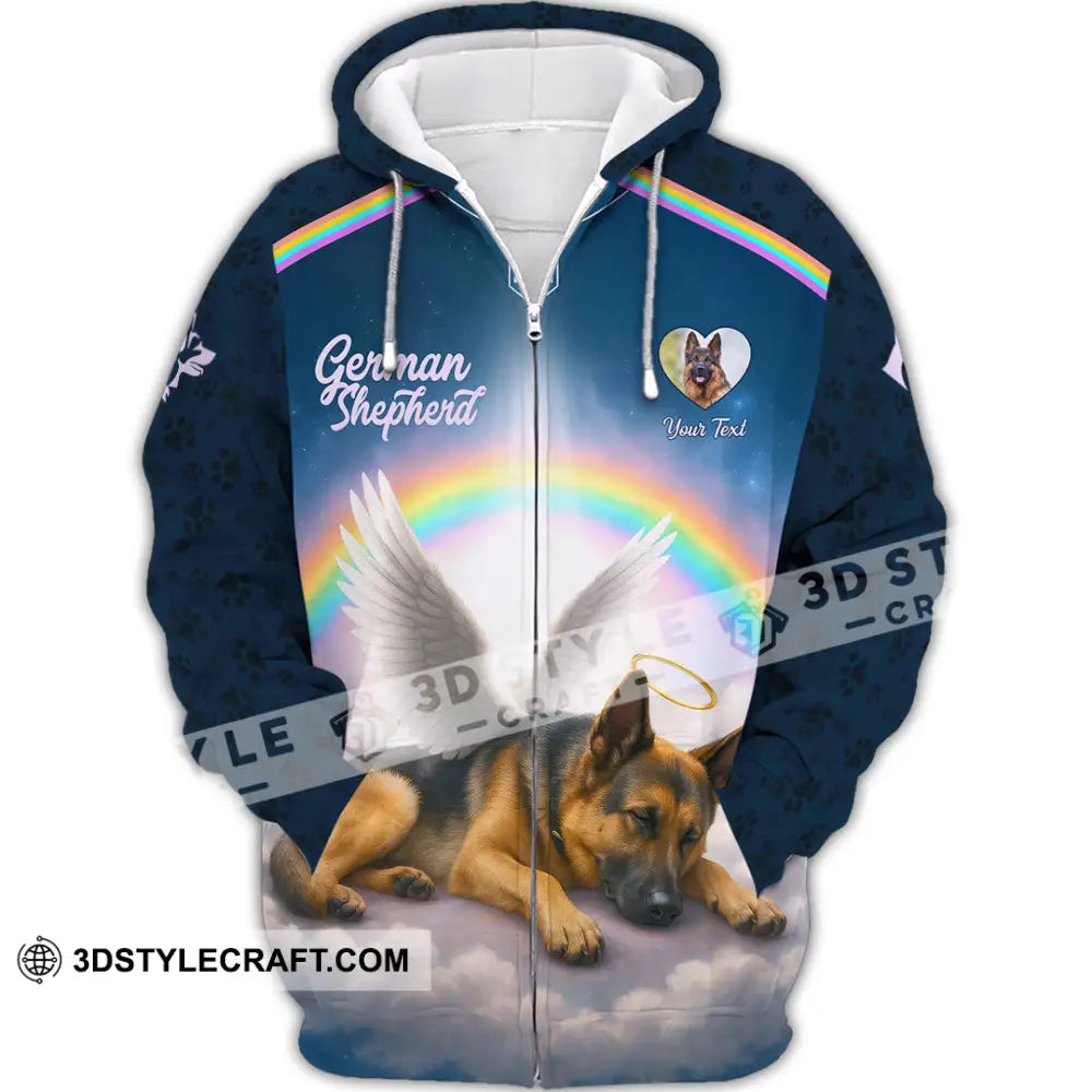 Unisex Shirt - Custom German Shepherd Shirt Zipper Hoodie / S T-shirt