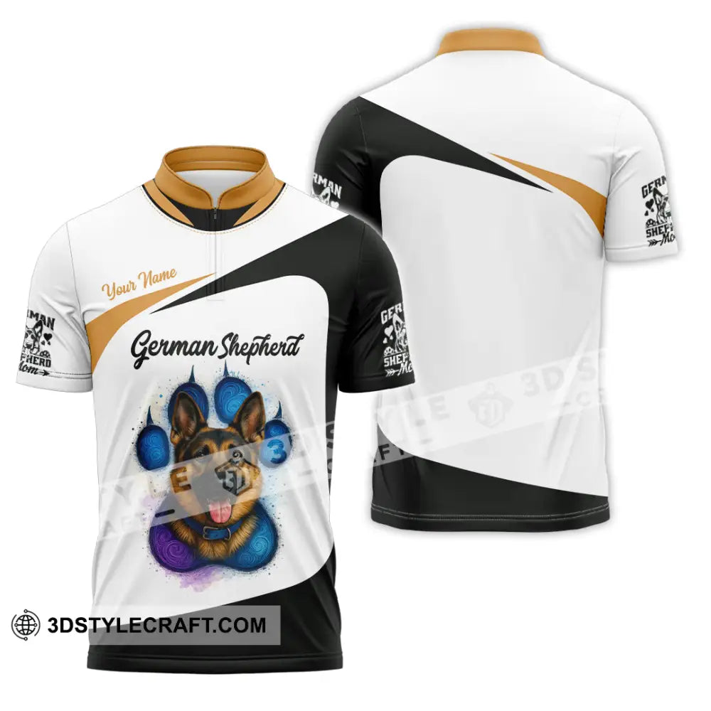 Unisex Shirt - Custom German Shepherd Shirt Zipper Polo Shirt / S T-shirt