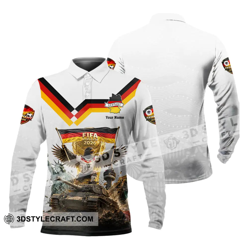 Unisex Shirt - Custom Germany World Cup 2026 Shirt - Long Sleeve Polo / S - T-shirt