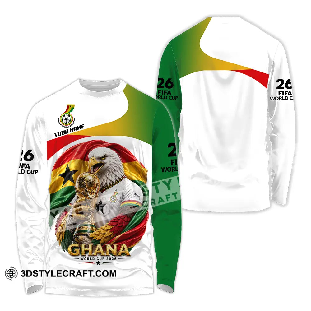 Unisex Shirt - Custom Ghana World Cup 2026 3D Shirt - Long Sleeve Shirt / S - T-shirt