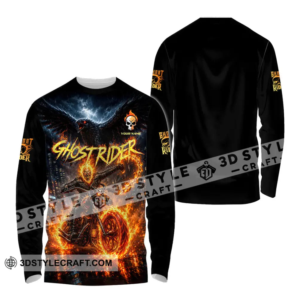 Unisex Shirt - Custom Ghost Rider Shirt - Long Sleeve Shirt / S - T-shirt