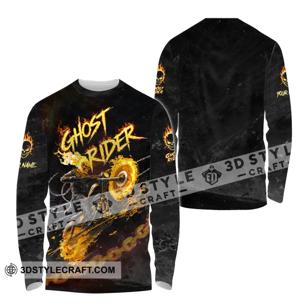 Unisex Shirt - Custom Ghost Rider Shirt - Long Sleeve Shirt / S - T-shirt