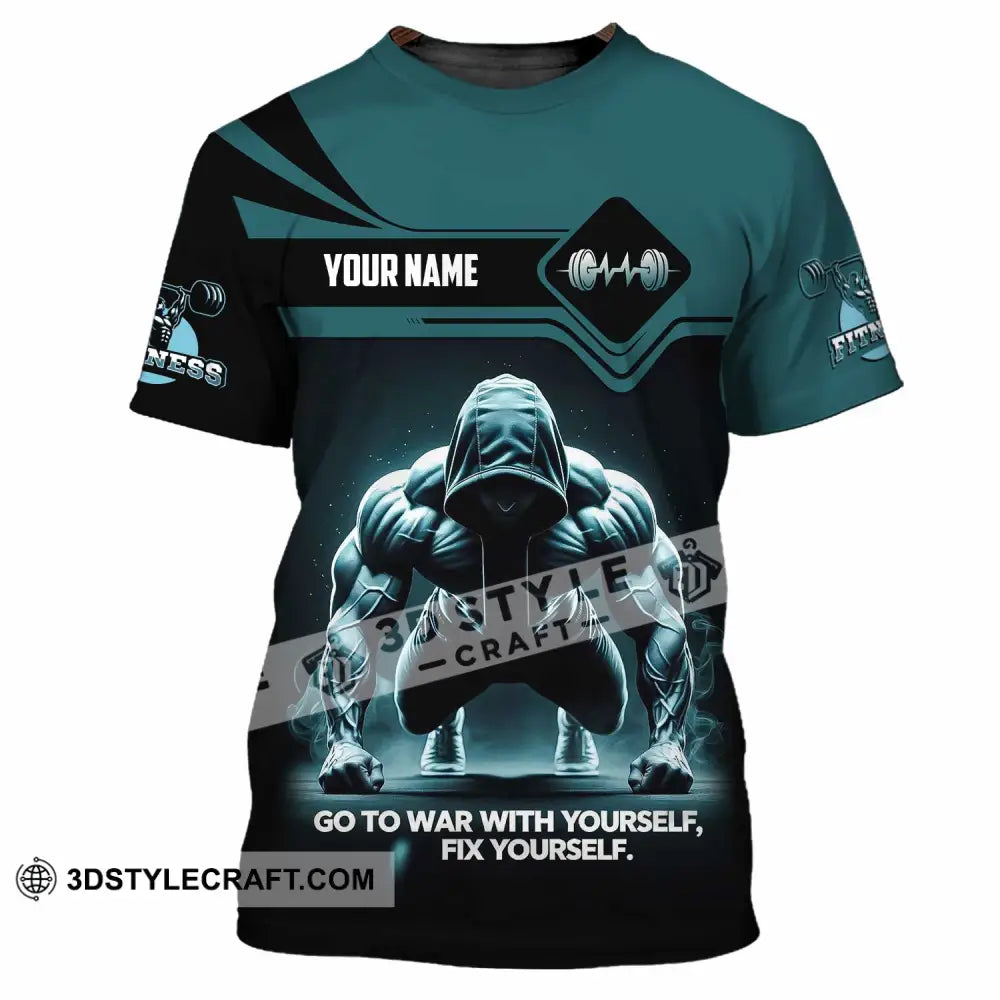 Unisex Shirt - Custom Go To War With Yourself Fix Yourself 3D Shirt T-Shirt / S T-shirt