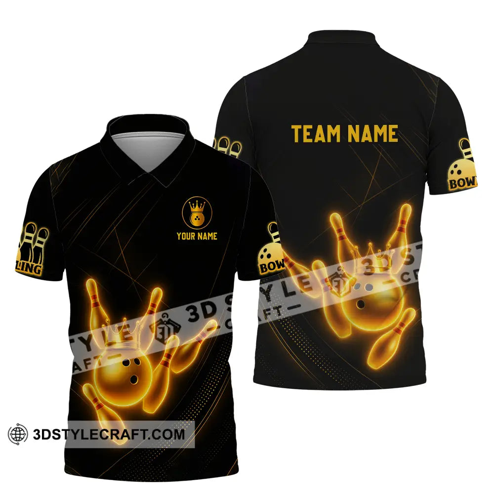 Unisex Shirt - Custom Golden Bowling Shirt Polo Shirt / S T-shirt