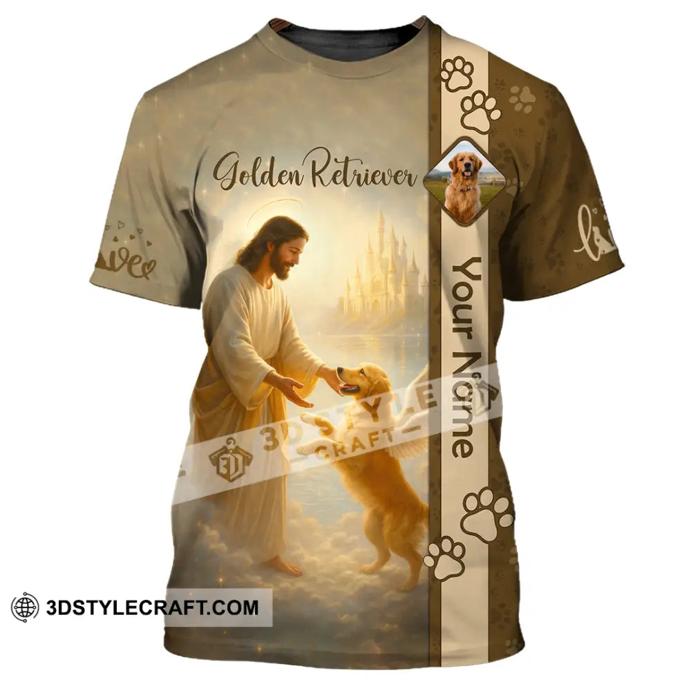 Unisex Shirt - Custom Golden Retriever And God Shirt T-Shirt / S T-shirt