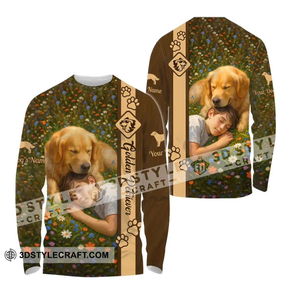 Unisex Shirt - Custom Golden Retriever Shirt Long Sleeve Shirt / S T-shirt