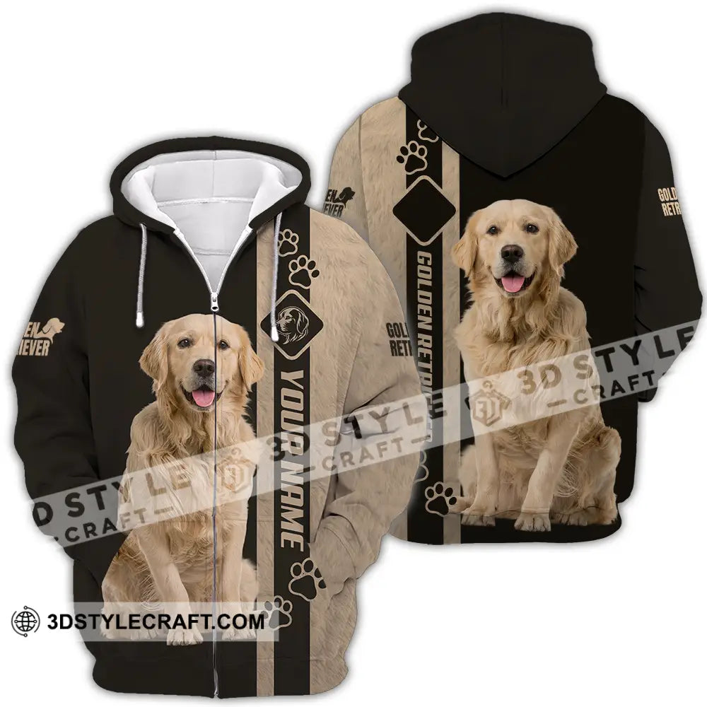 Unisex Shirt - Custom Golden Retriever Shirt Zipper Hoodie / S T-shirt