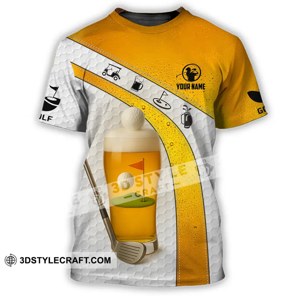 Unisex Shirt - Custom Golf And Beer Shirt T-Shirt / S T-shirt