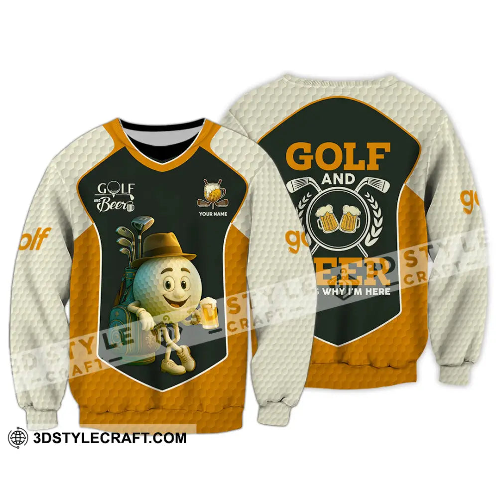 Unisex Shirt - Custom Golf And Beer That Is Why I am Here Shirt Long Sleeve / S T-shirt