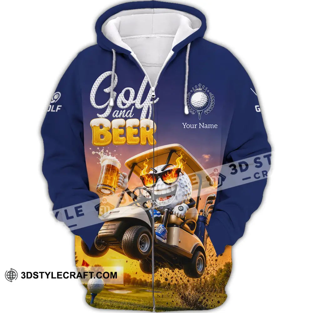 Unisex Shirt - Custom Golf And Free Shirt - Zipper Hoodie / S - T-shirt