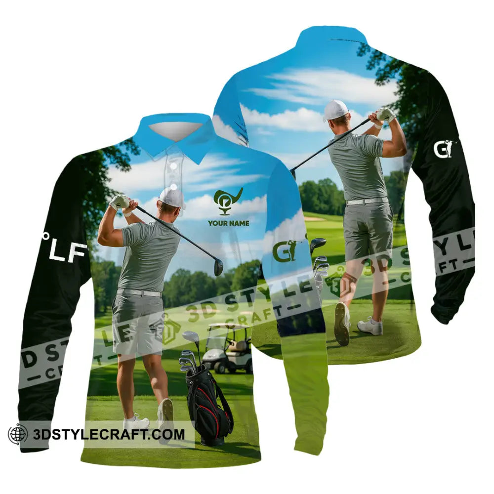 Unisex Shirt - Custom Golf Man Shirt Long Sleeve Polo / S T-shirt