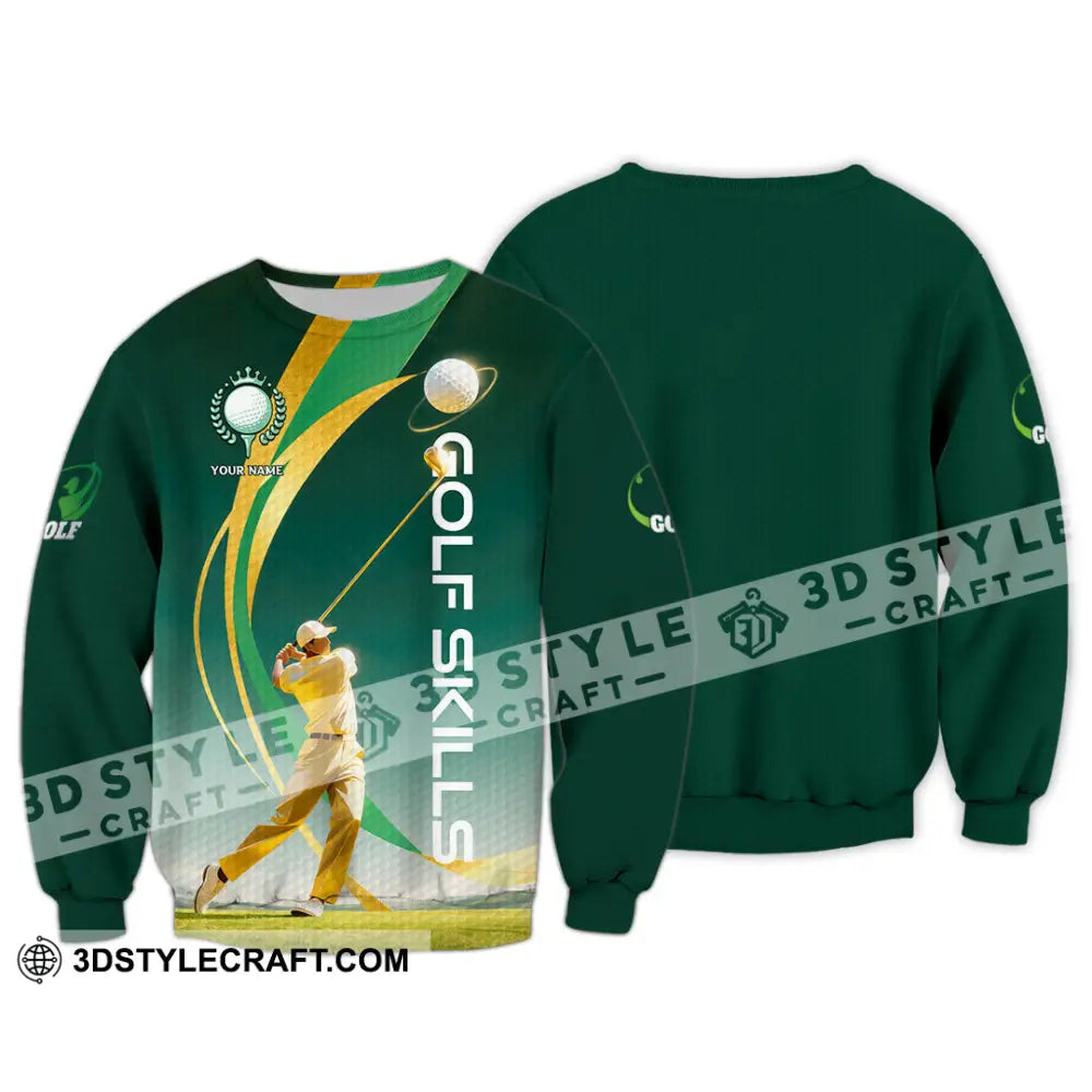 Unisex Shirt - Custom Golf Skills 3D Shirt Long Sleeve / S T-shirt
