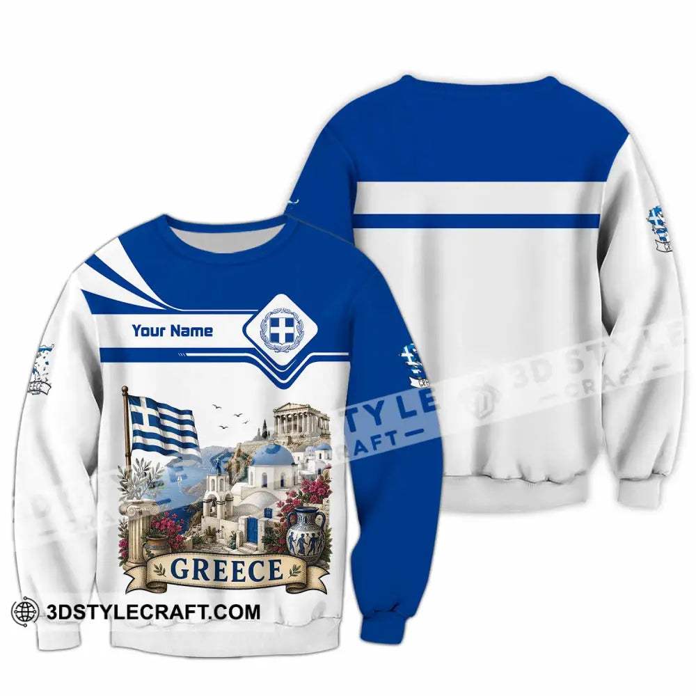 Unisex Shirt - Custom Greece Shirt - Long Sleeve / S - T-shirt