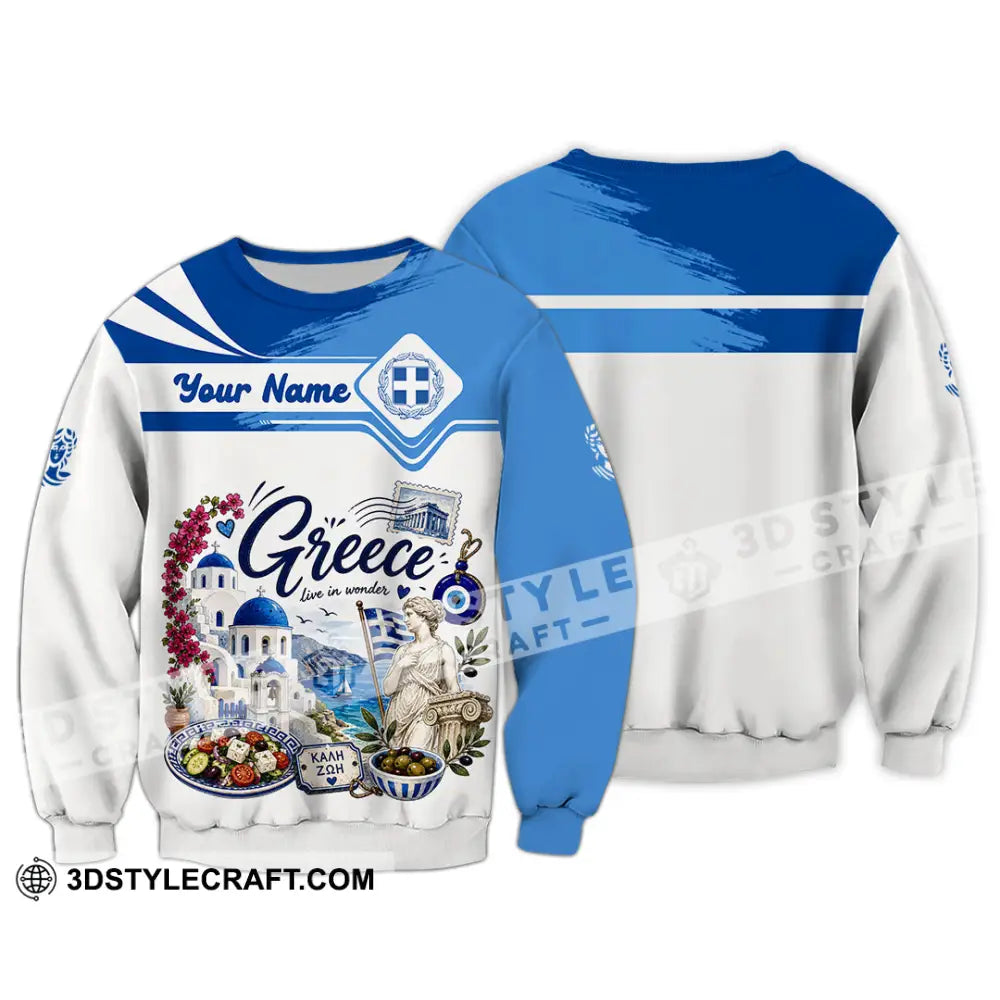 Unisex Shirt - Custom Greece Shirt - Long Sleeve / S - T-shirt
