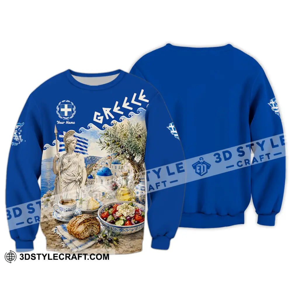 Unisex Shirt - Custom Greece Shirt - Long Sleeve / S - T-shirt