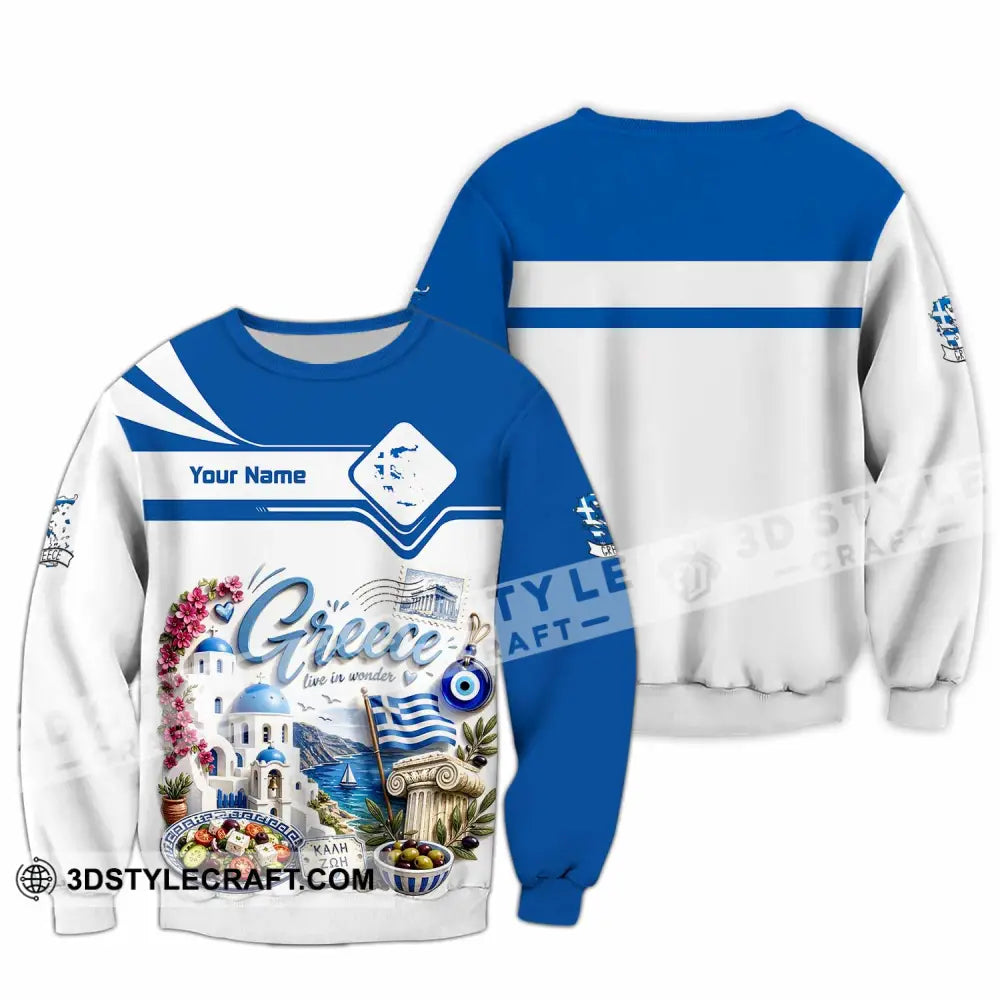 Unisex Shirt - Custom Greece Shirt - Long Sleeve / S - T-shirt