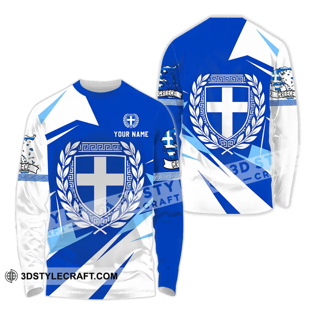 Unisex Shirt - Custom Greece Shirt - Long Sleeve Shirt / S - T-shirt
