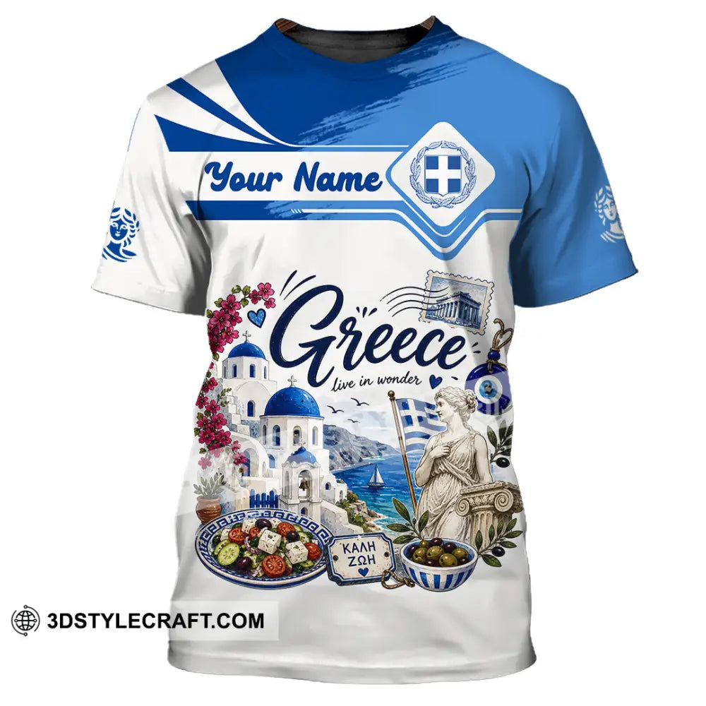 Unisex Shirt - Custom Greece Shirt - T-Shirt / S - T-shirt