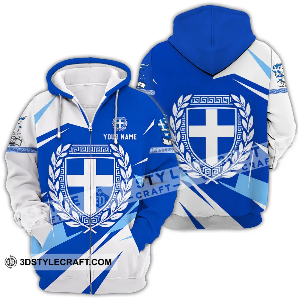 Unisex Shirt - Custom Greece Shirt - Zipper Hoodie / S - T-shirt