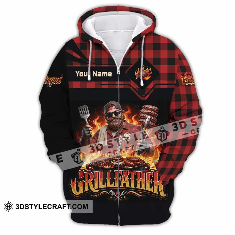Unisex Shirt - Custom Grillfather Shirt - Zipper Hoodie / S - T-shirt