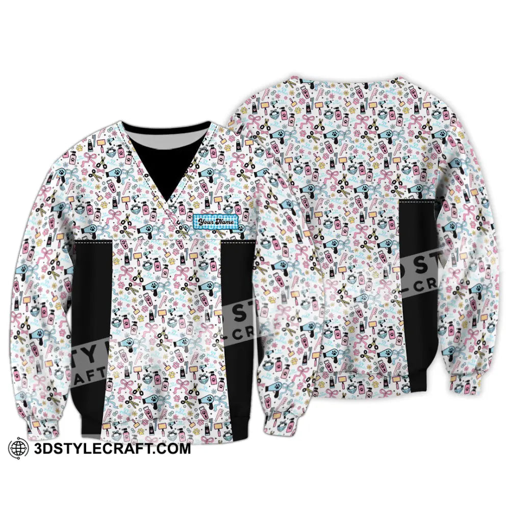 Unisex Shirt Custom Groomer Shirt Long Sleeve / S T shirt