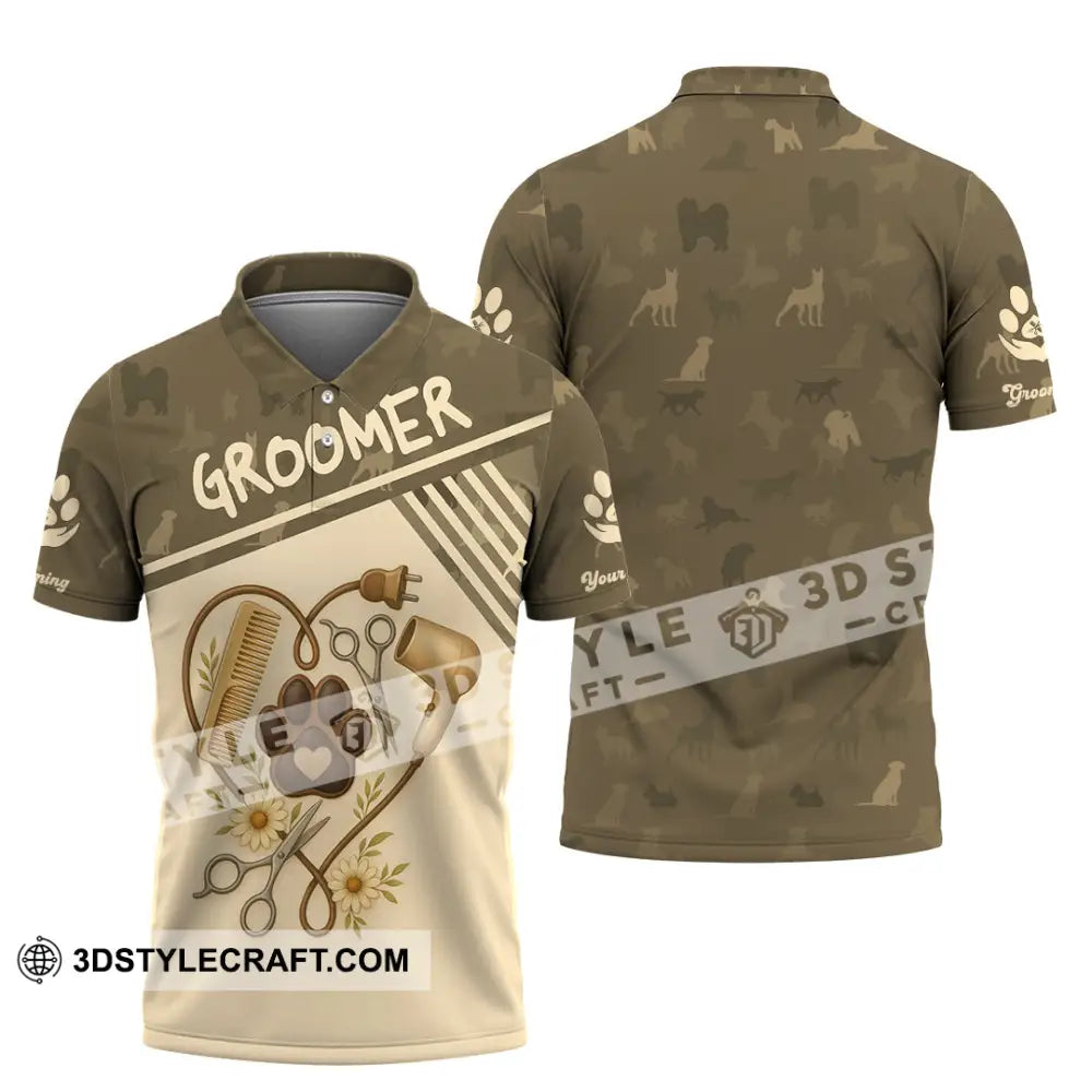 Unisex Shirt - Custom Groomer Shirt Polo Shirt / S T-shirt