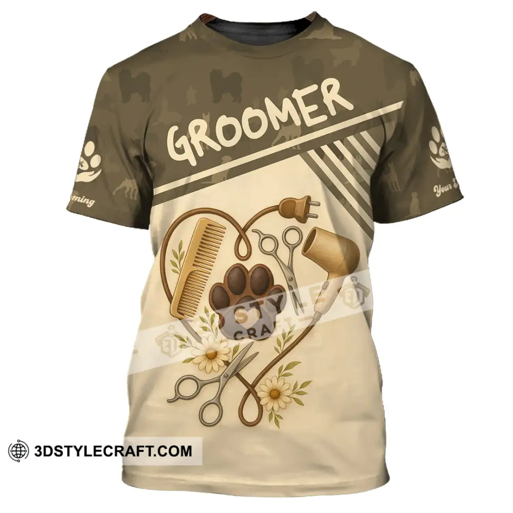 Unisex Shirt - Custom Groomer Shirt T-Shirt / S T-shirt