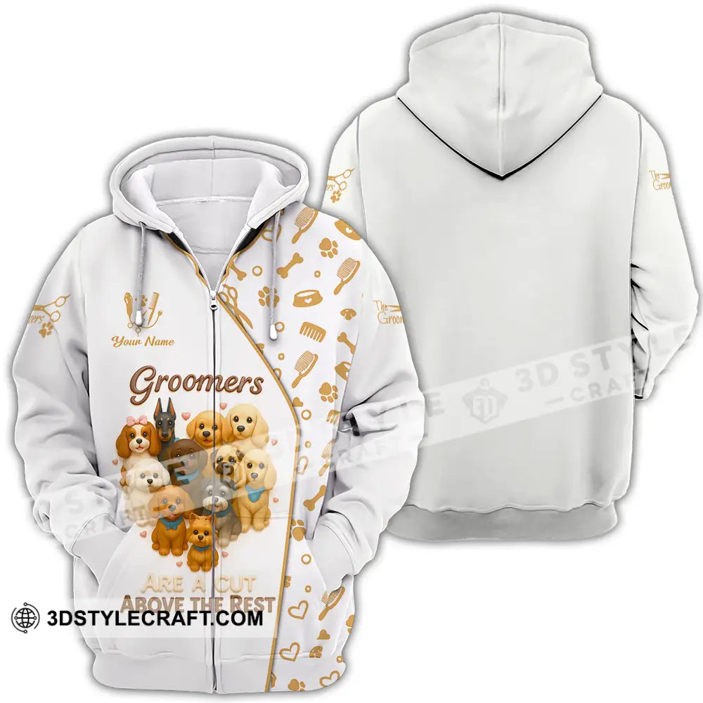 Unisex Shirt Custom Groomers Are A Cut Above The Rest Shirt Zipper Hoodie / S T shirt
