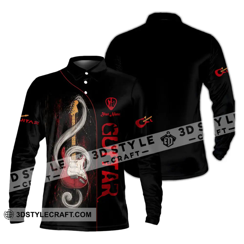 Unisex Shirt - Custom Guitar Shirt - Long Sleeve Polo / S - T-shirt