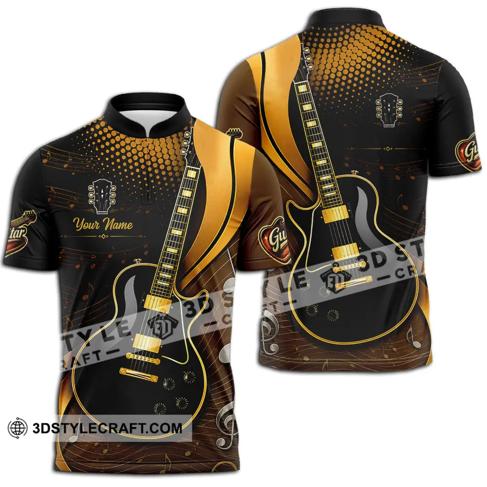 Unisex Shirt - Custom Guitar Shirt - Zipper Polo Shirt / S - T-shirt