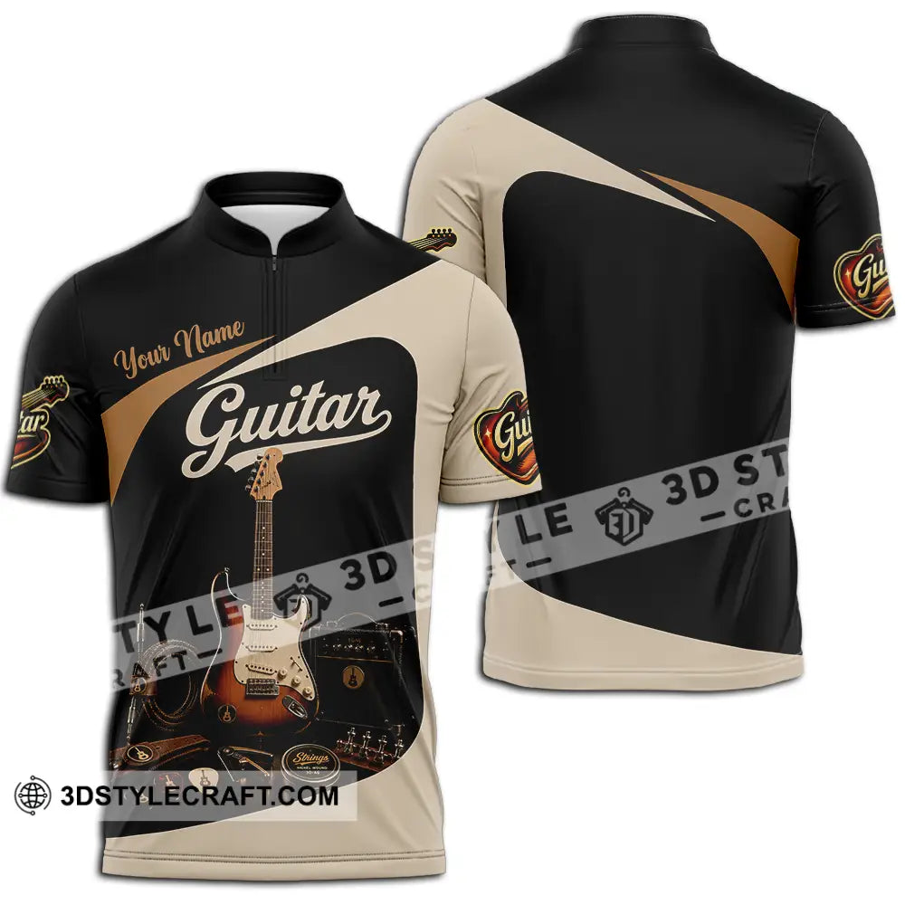 Unisex Shirt - Custom Guitar Shirt - Zipper Polo Shirt / S - T-shirt