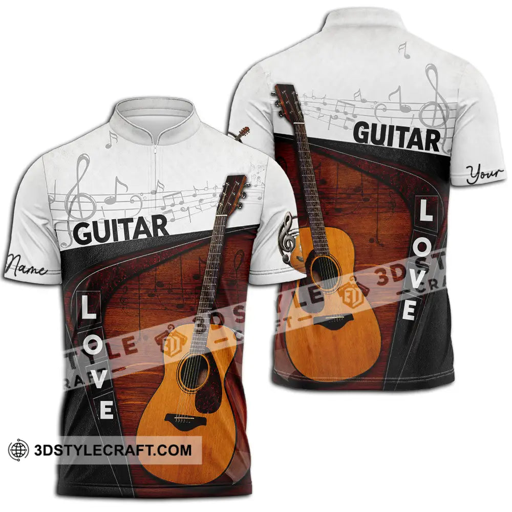 Unisex Shirt - Custom Guitar Shirt - Zipper Polo Shirt / S - T-shirt