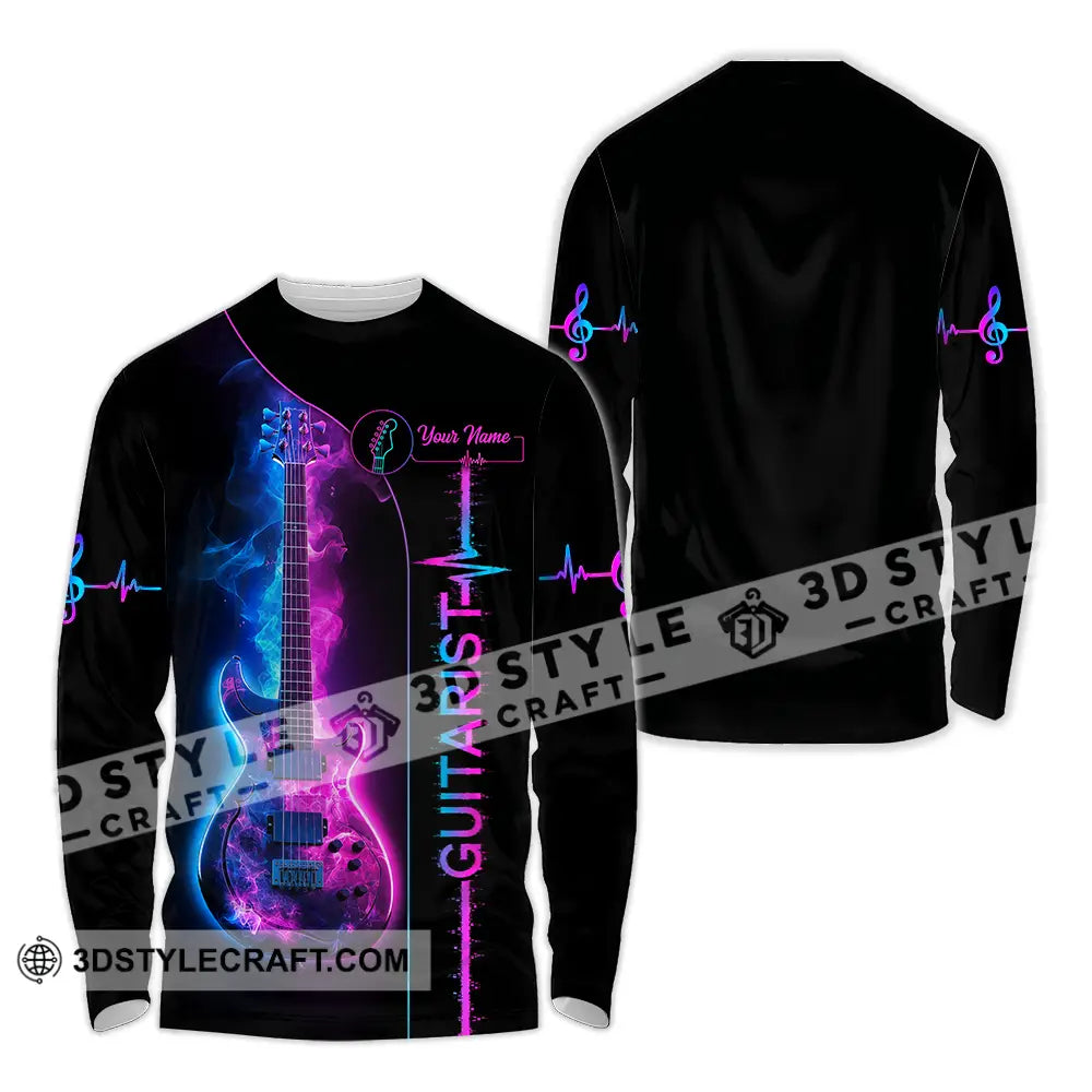 Unisex Shirt - Custom Guitarist Shirt - Long Sleeve Shirt / S - T-shirt