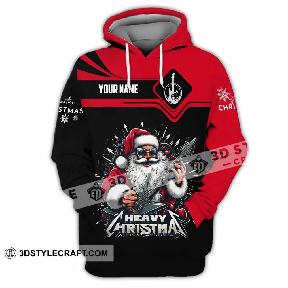 Unisex Shirt - Custom Guitarist Santa Shirt Hoodie / S T-shirt