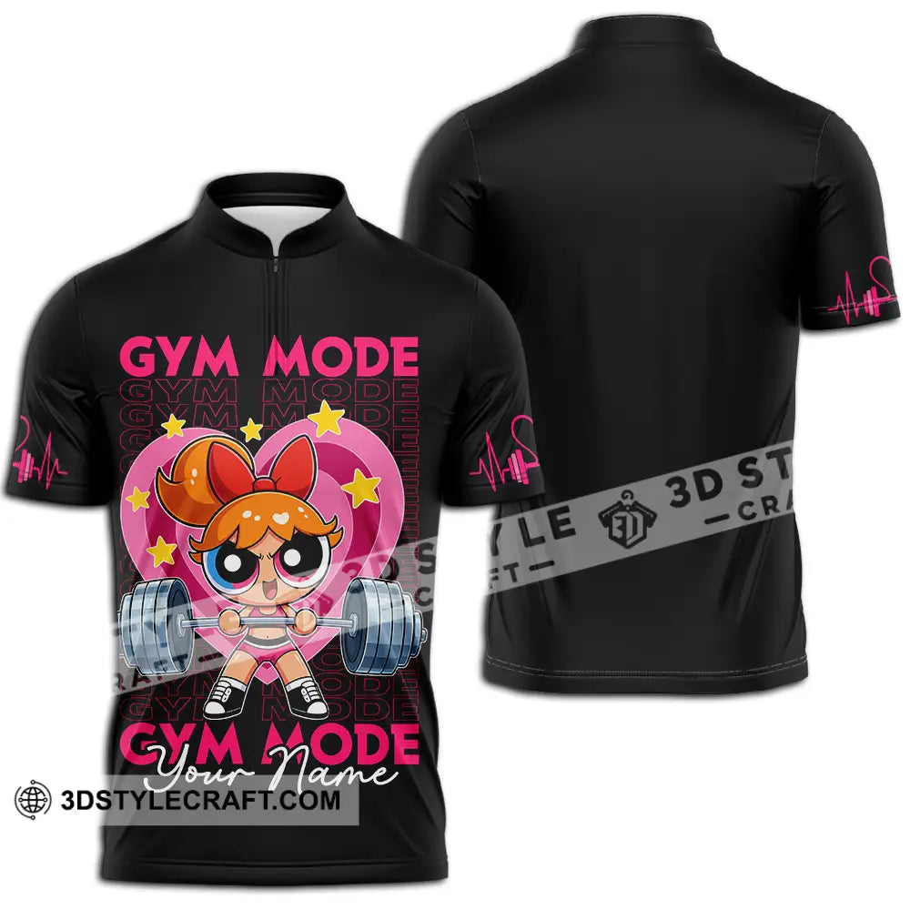 Unisex Shirt - Custom Gym More Shirt - Zipper Polo Shirt / S - T-shirt