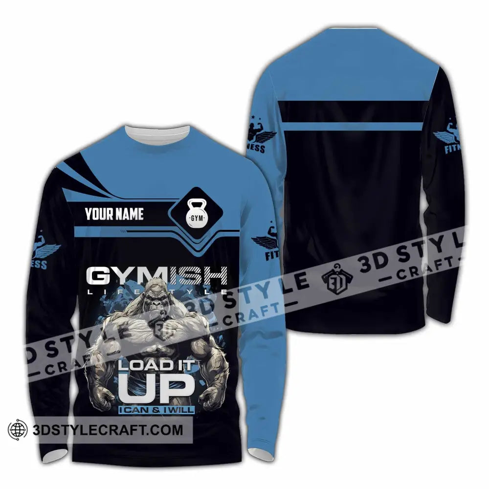 Unisex Shirt Custom Gymish Life Style Load It Up Shirt Long Sleeve Shirt / S T shirt