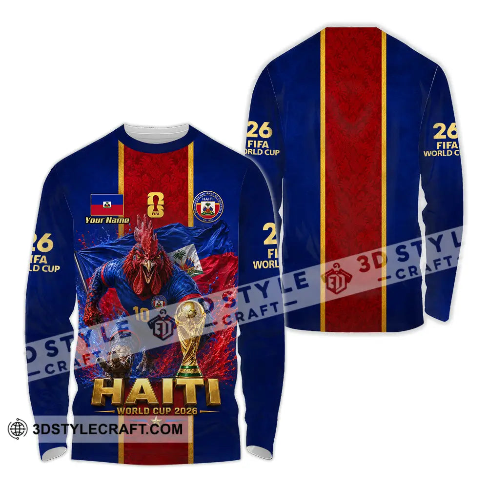 Unisex Shirt - Custom Haiti World Cup 2026 Shirt - Long Sleeve Shirt / S - T-shirt