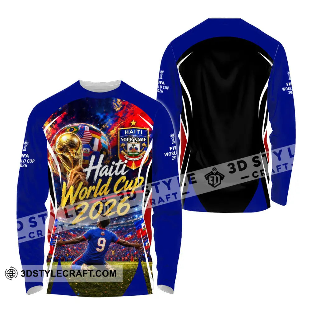 Unisex Shirt - Custom Haiti World Cup 2026 Shirt - Long Sleeve Shirt / S - T-shirt