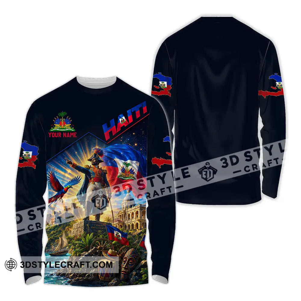 Unisex Shirt - Custom Haiti Shirt - Long Sleeve Shirt / S - T-shirt