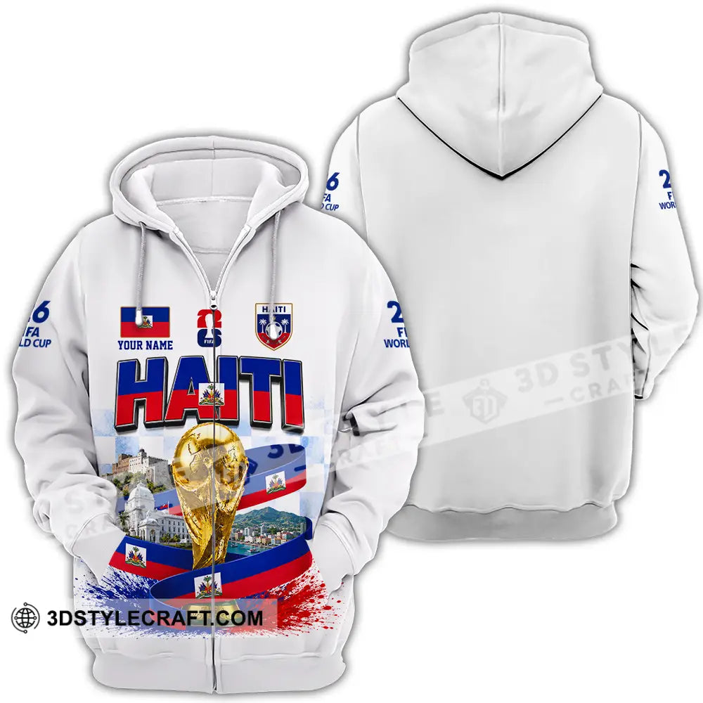 Unisex Shirt - Custom Haiti World Cup 2026 Shirt - Zipper Hoodie / S - T-shirt