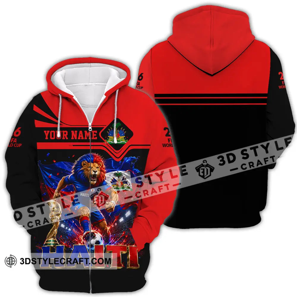 Unisex Shirt - Custom Haiti World Cup 2026 Shirt - Zipper Hoodie / S - T-shirt