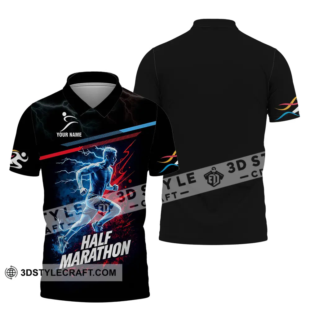 Unisex Shirt - Custom Half Marathon 3D Shirt Polo Shirt / S T-shirt