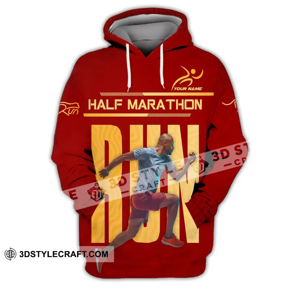 Unisex Shirt - Custom Half Marathon Run 3D Shirt Hoodie / S T-shirt